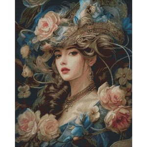 Spring Brand - British Girl - 73*88CM 14CT 2 Stamped Cross Stitch Egyptian cotton