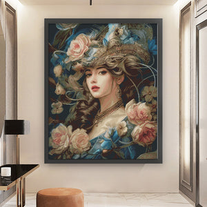 Spring Brand - British Girl - 73*88CM 14CT 2 Stamped Cross Stitch Egyptian cotton