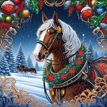 Load image into Gallery viewer, Christmas Horse 40*40CM Special Shaped Drill Diamond Painting Drill Diamond Painting
