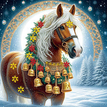 Load image into Gallery viewer, Christmas Horse 40*40CM Special Shaped Drill Diamond Painting Drill Diamond Painting
