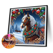 Load image into Gallery viewer, Christmas Horse 40*40CM Special Shaped Drill Diamond Painting Drill Diamond Painting
