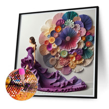 Load image into Gallery viewer, Purple Dress Beauty 40*40CM Full Round Drill Diamond Painting Drill Diamond Painting
