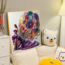 Load image into Gallery viewer, Purple Dress Beauty 40*40CM Full Round Drill Diamond Painting Drill Diamond Painting
