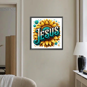 Sunflower Jesus 30*30CM Full Round Drill Diamond Painting Drill Diamond Painting