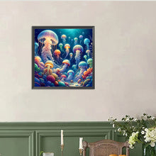 Load image into Gallery viewer, Undersea Jellyfish 40*40CM Full Round Drill Diamond Painting Drill Diamond Painting
