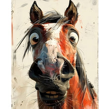 Load image into Gallery viewer, Funny Horse 40*50CM Full Round Drill Diamond Painting Drill Diamond Painting
