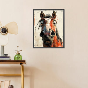 Funny Horse 40*50CM Full Round Drill Diamond Painting Drill Diamond Painting