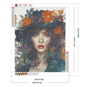 Flower Fantasy Girl 40*50CM Full Round Drill Diamond Painting Drill Diamond Painting