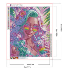 Load image into Gallery viewer, Colorful Girl 45*55CM Full Round Drill Diamond Painting Drill Diamond Painting
