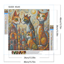 Load image into Gallery viewer, Fantasy Abstract Cat City 40*40CM Full Round Drill Diamond Painting Drill Diamond Painting
