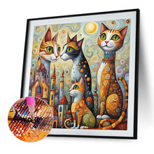 Load image into Gallery viewer, Fantasy Abstract Cat City 40*40CM Full Round Drill Diamond Painting Drill Diamond Painting
