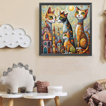 Load image into Gallery viewer, Fantasy Abstract Cat City 40*40CM Full Round Drill Diamond Painting Drill Diamond Painting
