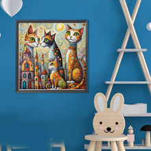 Load image into Gallery viewer, Fantasy Abstract Cat City 40*40CM Full Round Drill Diamond Painting Drill Diamond Painting
