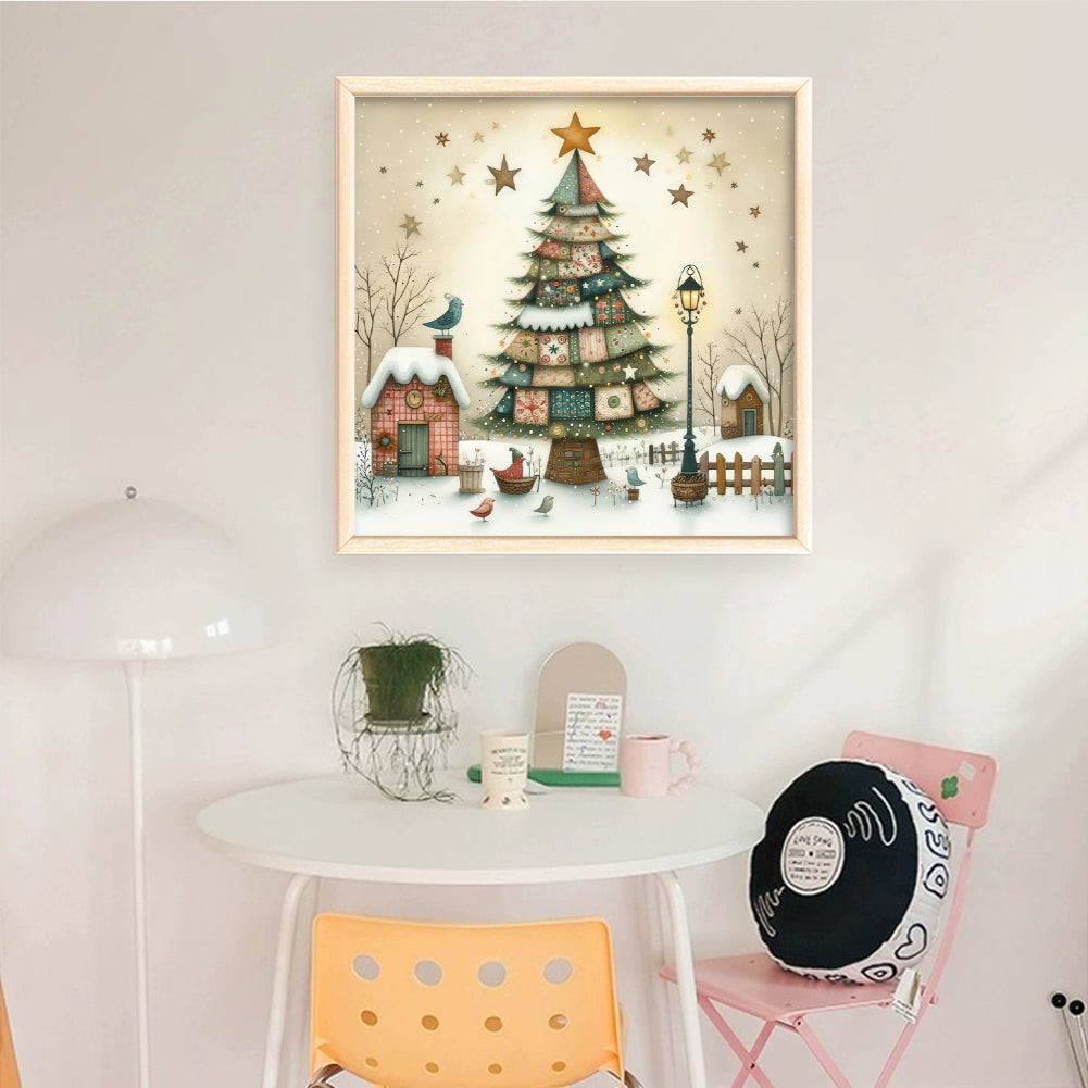 Stitched Christmas Tree - Full 11CT Counted Cross Stitch 50x50CM - Yishu