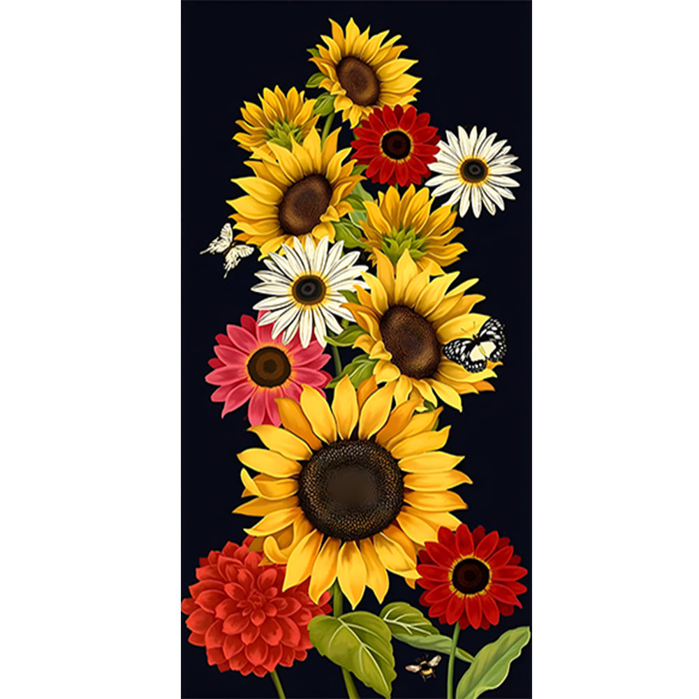 Sunflower 30*60CM Full Round Drill Diamond Painting Drill Diamond Painting