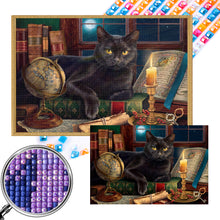 Load image into Gallery viewer, Black Cat 60*40CM Full AB Square Drill Diamond Painting Drill Diamond Painting
