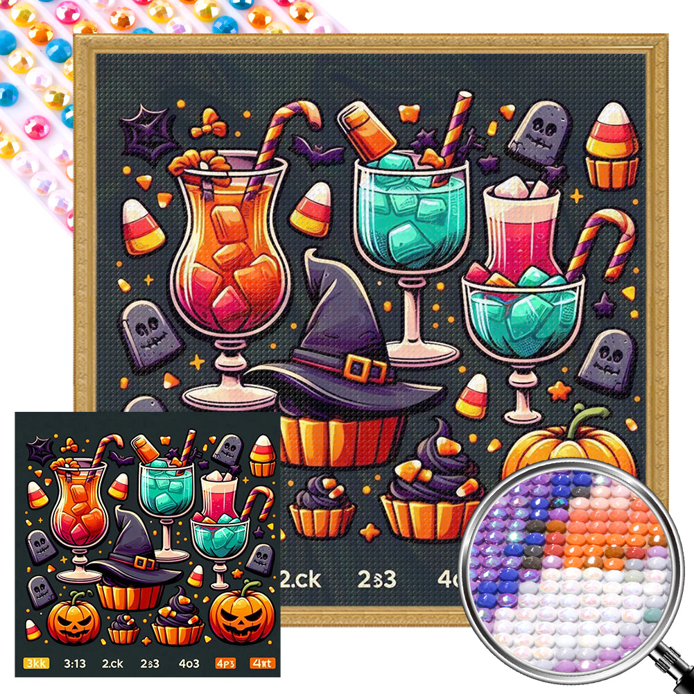 Halloween Symbols 40*40CM Full Round Drill Diamond Painting Drill Diamond Painting