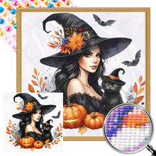 Load image into Gallery viewer, Halloween Witch 40*40CM Full Round Drill Diamond Painting Drill Diamond Painting
