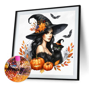 Halloween Witch 40*40CM Full Round Drill Diamond Painting Drill Diamond Painting