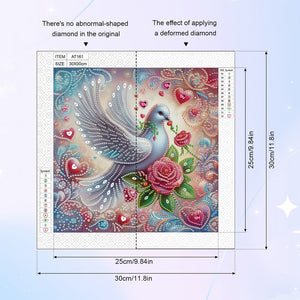 Pigeon 30*30CM Special Shaped Drill Diamond Painting Drill Diamond Painting