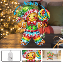 Load image into Gallery viewer, Acrylic Shaking Head Gingerbread Man Diamond Painting Desktop Ornaments for Home
