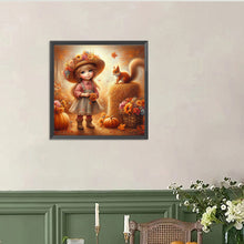 Load image into Gallery viewer, Autumn Girl 40*40CM Full Round Drill Diamond Painting Drill Diamond Painting
