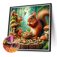 Load image into Gallery viewer, Squirrels Eating Peanuts In Autumn 40*40CM Full Round Drill Diamond Painting Drill Diamond Painting
