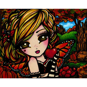 Butterfly Girl On Harvest Day 50*40CM Full AB Round Drill Diamond Painting Drill Diamond Painting