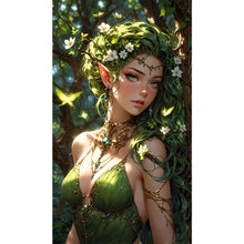 Load image into Gallery viewer, Green Elf Girl 40*70CM Full AB Round Drill Diamond Painting Drill Diamond Painting
