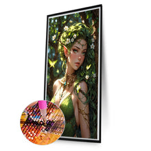 Load image into Gallery viewer, Green Elf Girl 40*70CM Full AB Round Drill Diamond Painting Drill Diamond Painting
