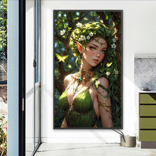 Load image into Gallery viewer, Green Elf Girl 40*70CM Full AB Round Drill Diamond Painting Drill Diamond Painting
