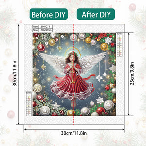 Christmas Atmosphere Angel 30*30CM Special Shaped Drill Diamond Painting Drill Diamond Painting