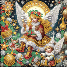 Load image into Gallery viewer, Christmas Atmosphere Angel 30*30CM Special Shaped Drill Diamond Painting Drill Diamond Painting
