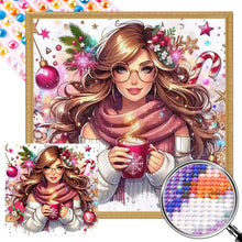 Load image into Gallery viewer, Christmas Girl 40*40CM Full AB Round Drill Diamond Painting Drill Diamond Painting
