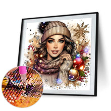 Load image into Gallery viewer, Christmas Girl 40*40CM(Canvas) Full Round Drill Diamond Painting
