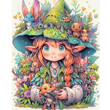 Load image into Gallery viewer, Forest Animals And Elf Girl 40*50CM Full Round Drill Diamond Painting Drill Diamond Painting
