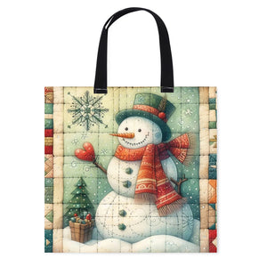 Yishu - Snowman And Christmas Tree - 40*40CM 11CT Stamped Cross Stitch