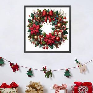 Christmas Wreath 30*30CM Full Square Drill Diamond Painting Drill Diamond Painting