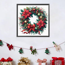 Load image into Gallery viewer, Christmas Wreath 30*30CM Full Square Drill Diamond Painting Drill Diamond Painting
