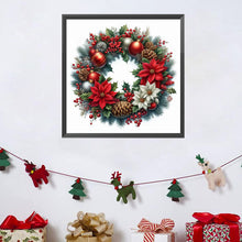 Load image into Gallery viewer, Christmas Wreath 30*30CM Full Square Drill Diamond Painting Drill Diamond Painting
