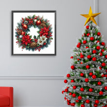 Load image into Gallery viewer, Christmas Wreath 30*30CM Full Square Drill Diamond Painting Drill Diamond Painting
