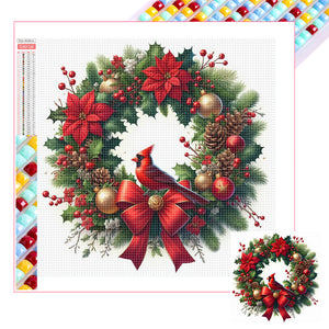 Christmas Wreath 30*30CM Full Square Drill Diamond Painting Drill Diamond Painting