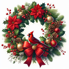 Load image into Gallery viewer, Christmas Wreath 30*30CM Full Square Drill Diamond Painting Drill Diamond Painting
