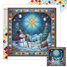 Load image into Gallery viewer, Glass Painting Style Christmas 40*40CM Full Square Drill Diamond Painting Drill Diamond Painting
