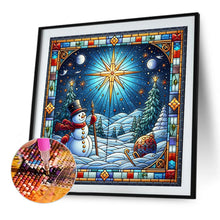 Load image into Gallery viewer, Glass Painting Style Christmas 40*40CM Full Square Drill Diamond Painting Drill Diamond Painting
