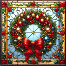 Load image into Gallery viewer, Glass Painting Style Christmas 40*40CM Full Square Drill Diamond Painting Drill Diamond Painting
