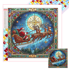 Load image into Gallery viewer, Glass Painting Style Christmas 40*40CM Full Square Drill Diamond Painting Drill Diamond Painting
