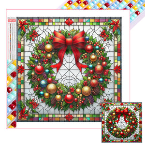 Glass Painting Style Christmas 40*40CM Full Square Drill Diamond Painting Drill Diamond Painting