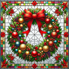 Load image into Gallery viewer, Glass Painting Style Christmas 40*40CM Full Square Drill Diamond Painting Drill Diamond Painting
