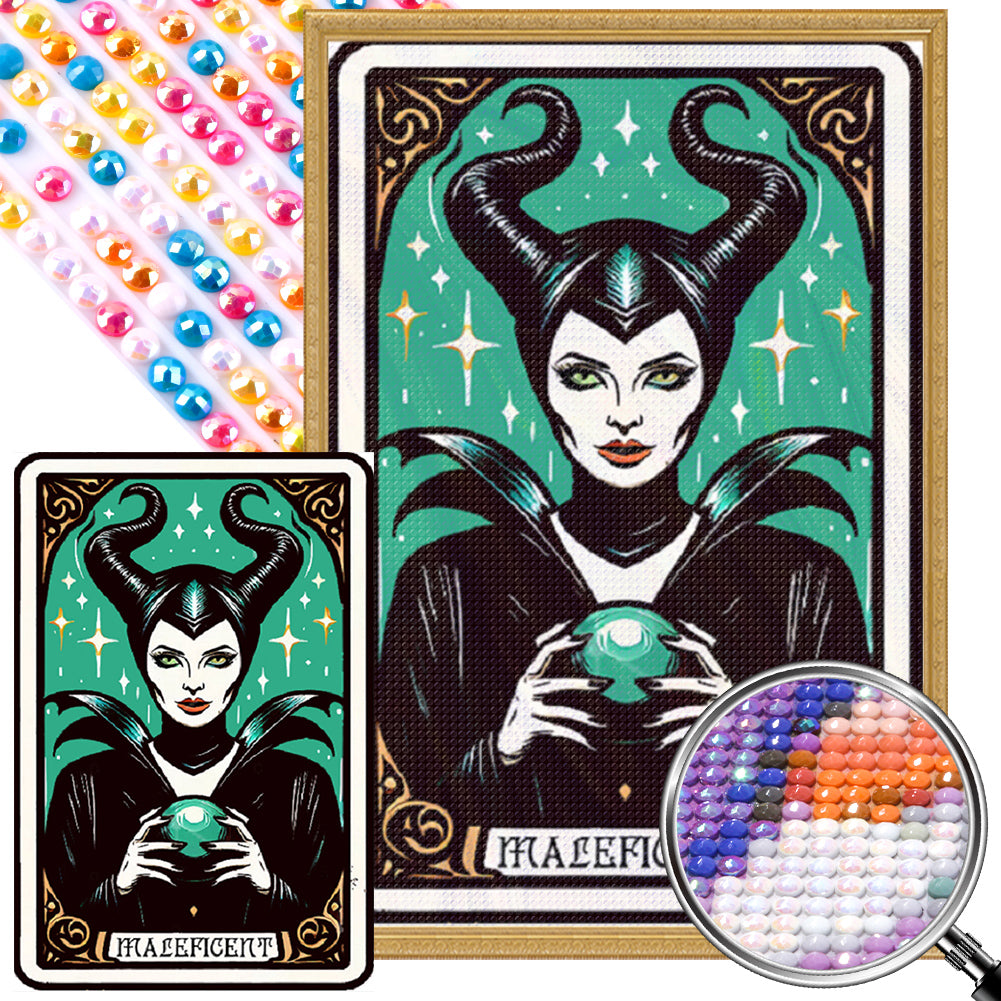 Maleficent Witch 40*60CM Full AB Round Drill Diamond Painting Drill Diamond Painting